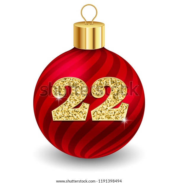 Red Christmas Ball Letter 22 Stock Vector (Royalty Free) 1191398494 |  Shutterstock