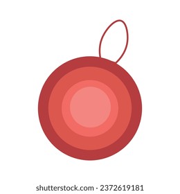 Red Christmas ball on white background