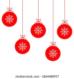 roter Weihnachtskugel, Vektorgrafik