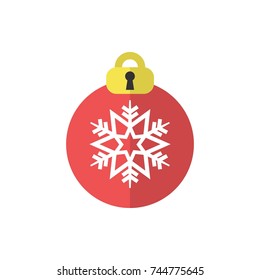 Red Christmas Ball Snowflake