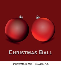 RED CHRISTMAS BALL VECTOR DESIGN 