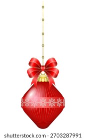 Vector rojo de la bola de la Navidad eps
