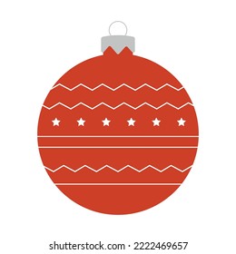 Roter Weihnachtsball. Vektorgrafik
