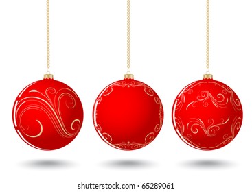 Red Christmas balls
