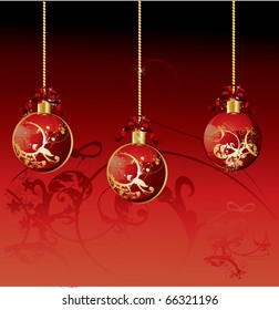 Red Christmas balls