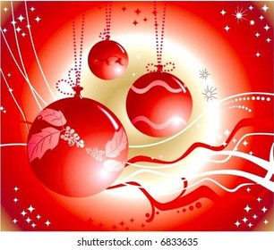 red christmas balls