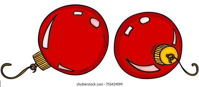 Red Christmas balls
