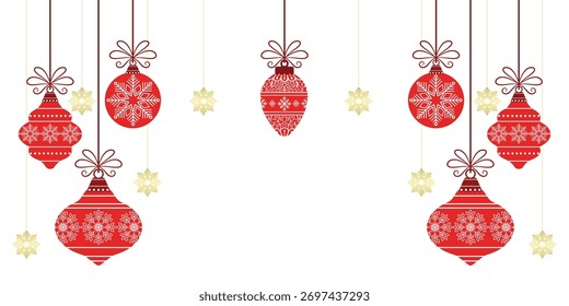 bolas de natal vermelho vetor eps