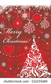 Red christmas banner