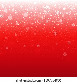 Red Christmas Banner With Gradient Mesh, Vector Illustration