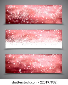 Red Christmas Banners