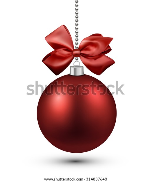 Red Christmas Bauble Bow Vector Illustration Stock Vector (Royalty Free ...