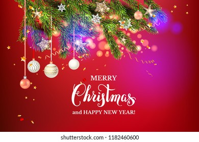 Red Christmas beautuful background
