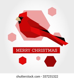 red christmas bird. christmas concept