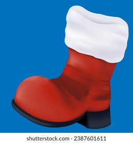 red christmas boot for santa claus