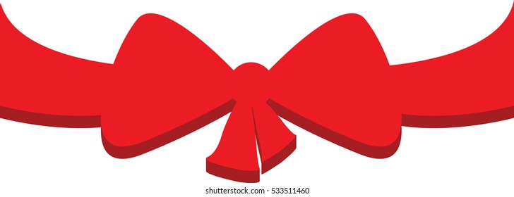Red Christmas bow.