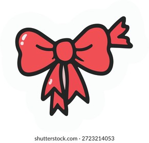 Ilustración vectorial roja del arco de la Navidad