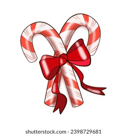 red christmas candy art vector illustration