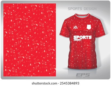 red christmas candy pattern design, illustration, textile background for sports t-shirt, football jersey shirt mockup for football club. consistent front view