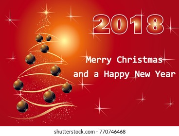 red christmas card 2018