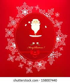 Red Christmas Card. Abstract Xmas Background for banner design.