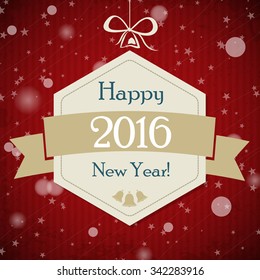 red christmas card hexagonal ball. christmas concept