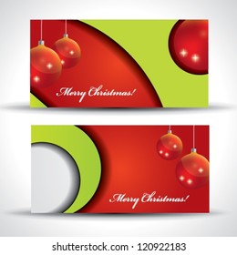 Red Christmas card - two sided design