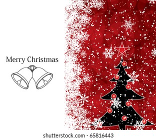 Red Christmas decoration background with space for text