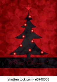 Red Christmas decoration background with text