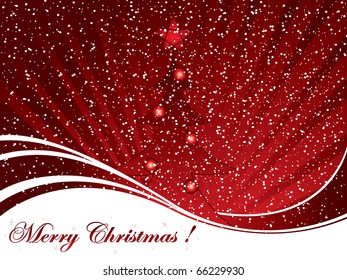 Red Christmas decoration background with text