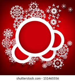 Red Christmas design with space for text. EPS 10