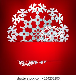 Red Christmas design with space for text. EPS 10