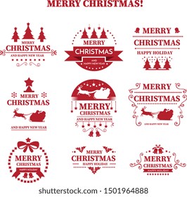 red christmas design vintage design vector illustration