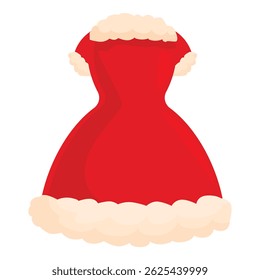 Red christmas dress with white fur trim is a festive and stylish choice for the holiday season