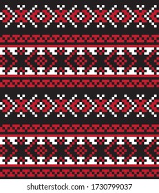 Fondo del patrón de la feria navideña roja para textiles de moda, ropa de cama y gráficos