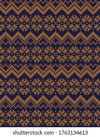 Red Christmas fair isle pattern background for fashion textiles, knitwear and graphics