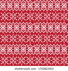 Fondo del patrón de la feria navideña roja para textiles de moda, ropa de cama y gráficos