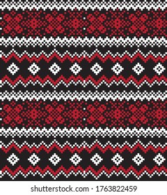 Fondo del patrón de la feria navideña roja para textiles de moda, ropa de cama y gráficos