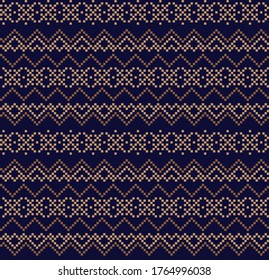 Red Christmas fair isle pattern background for fashion textiles, knitwear and graphics