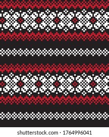 Fondo del patrón de la feria navideña roja para textiles de moda, ropa de cama y gráficos