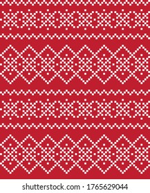 Fondo del patrón de la feria navideña roja para textiles de moda, ropa de cama y gráficos