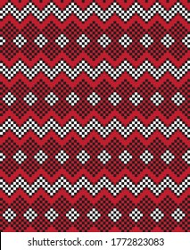 Fondo del patrón de la feria navideña roja para textiles de moda, ropa de cama y gráficos