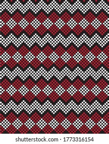 Fondo del patrón de la feria navideña roja para textiles de moda, ropa de cama y gráficos