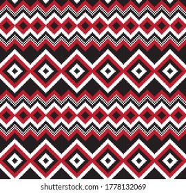 Fondo del patrón de la feria navideña roja para textiles de moda, ropa de cama y gráficos