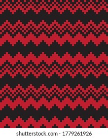 Red Christmas fair isle pattern background for fashion textiles, knitwear and graphics