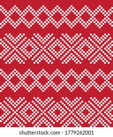 Fondo del patrón de la feria navideña roja para textiles de moda, ropa de cama y gráficos