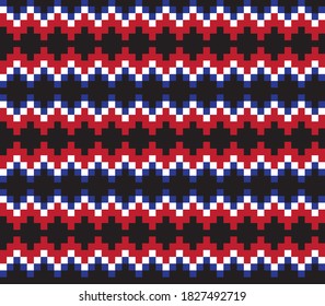 Red Christmas fair isle pattern background for fashion textiles, knitwear and graphics