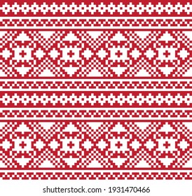 Fondo del patrón de la feria navideña roja para textiles de moda, ropa de cama y gráficos