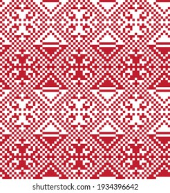 Fondo del patrón de la feria navideña roja para textiles de moda, ropa de cama y gráficos