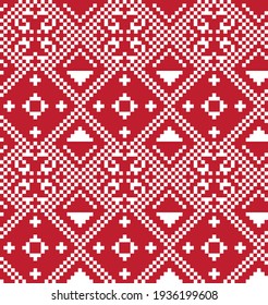 Fondo del patrón de la feria navideña roja para textiles de moda, ropa de cama y gráficos